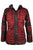Funky Knit Cotton Bohemian Fleece Hoodie Jacket - Agan Traders, Red Black