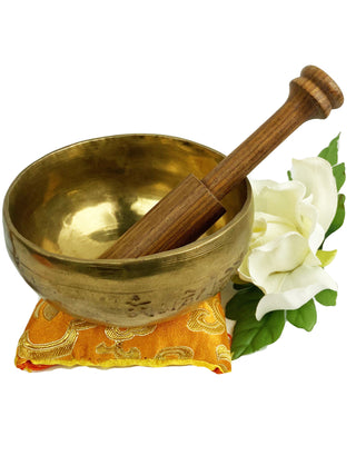 Hand Pounded 'Om Mani Padme Hum' Mantra Healing Singing Bowl Sets From Nepal - Agan Traders, 420 SB6-4.2" E