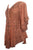186026 B Medieval Butterfly Embroidered Beaded Bell Sleeve Top Blouse Tunic - Agan Traders, Orange Rust