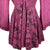 Sweet empire butterfly bell sleeve printed sequin bead flared tunic - Agan Traders, Plum