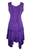 Gypsy Peasant Funky Asymmetrical Hem Short Dress - Agan Traders, Purple