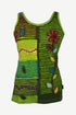 R 135 016 Rib Razor Cut Patched Floral Stem Embroidered Tank Cami Top