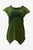 R 304 B Knit Cotton Round Neck Gauzy Lace Embroidered Cap Sleeve Tunic Blouse - Agan Traders, Green