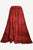 Gypsy Medieval Embroidered Asymmetrical Cross Ruffle Hem Skirt - Agan Traders, B Red