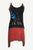 RD 09 Bohemian Light Weight Knit Cotton Summer Spaghetti Strap Sun Dress - Agan Traders, Black Red