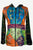 Tie Dye Patchwork Embroidered Floral Hoodie Sweatshirt - Agan Traders, Red Multi