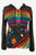 RJ 351 Agan Traders Hand Crafted Rainbow Razor Cut Embroidered Cotton Bohemian Hoodie Jacket - Agan Traders, Rainbow