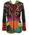 Tie Dye Patchwork Embroidered Floral Hoodie Sweatshirt - Agan Traders, Burgundy Olive