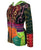 Tie Dye Patchwork Embroidered Floral Hoodie Sweatshirt - Agan Traders, Burgundy Olive