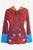 R 343 Agan Traders Rib Cotto Elf Hoodie Floral Embroidered Bohemian Jacket - Agan Traders, Maroon Multi