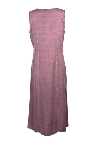 1031 E DR Women’s Boho Summer Sleeveless Embroidered Button Down Sun Dress Gown - Agan Traders, Pink