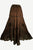 Big Flare Dancing Gypsy Gothic Embroidered Twirl Long Skirt - Agan Traders, Rust