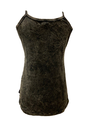 R 141 Bohemian Gypsy Peace Ying-Yang Om Symbols Tank Top Camis - Agan Traders, Olive
