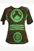 RB 203 Knit Cotton Peace Symbol Patched Stripes t-shirt