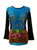 Embroidery Razor Cut Cotton Tie Dye Bohemian Top Blouse - Agan Traders, Multicolor