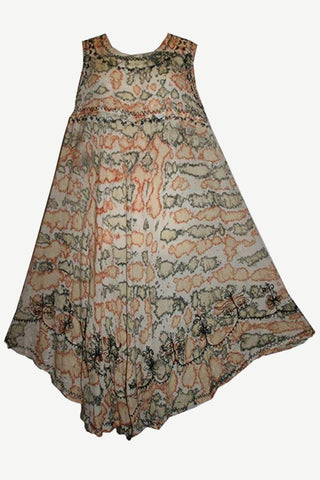 R 35 Agan Traders Rayon Light Weight Marble Printed Summer Calf Dress Size ~ One Size - Agan Traders