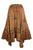 186027 SKT Medieval Embroidered Elastic Waistband Uneven Ruffle Hem Skirt Maxi - Agan Traders, Rust