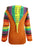 327 RJ Hand Crafted Bohemian Rib Tie-dye Brush Painted Patch Cotton Hoodie Jacket - Agan Traders, Orange