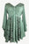 170101 B Women's Sweet Empire Butterfly Bell Sleeve Printed Sequin Beaded Flared Tunic - Agan Traders, Sea Green