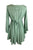 170101 B Women's Sweet Empire Butterfly Bell Sleeve Printed Sequin Beaded Flared Tunic - Agan Traders, Sea Green