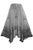 186027 SKT Medieval Embroidered Elastic Waistband Uneven Ruffle Hem Skirt Maxi - Agan Traders, Silver