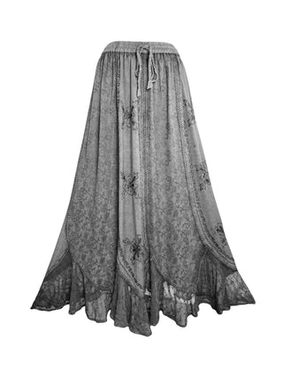 711 SK Agan Traders Gypsy Medieval Renaissance Skirt - Agan Traders,  Silver