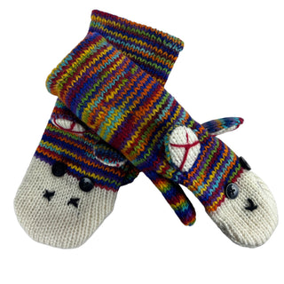 Assorted Highland Soft Wool Fleece Lined Outdoor Animal Mitten Glove - Agan Traders, Sock Monkey MT