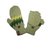 Two Tone Knit Crochet Chaal Folding Glove/Mitten - Agan Traders, 1415 GF Green