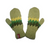 Two Tone Knit Crochet Chaal Folding Glove/Mitten - Agan Traders, 1415 GF Green