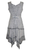 Gypsy Peasant Funky Asymmetrical Hem Short Dress - Agan Traders, Silver