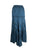 Big Flare Dancing Gypsy Gothic Embroidered Twirl Long Skirt - Agan Traders, Teal Blue