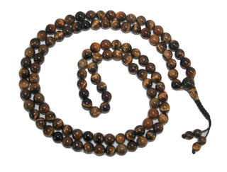 Agan Traders Original Tibetan Buddhist 108 Beads Prayer Meditation Mala - Agan Traders, Tigers Eye