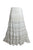 21238 SKT Cotton Lace Tiered Lined Long Skirt - Agan Traders, White