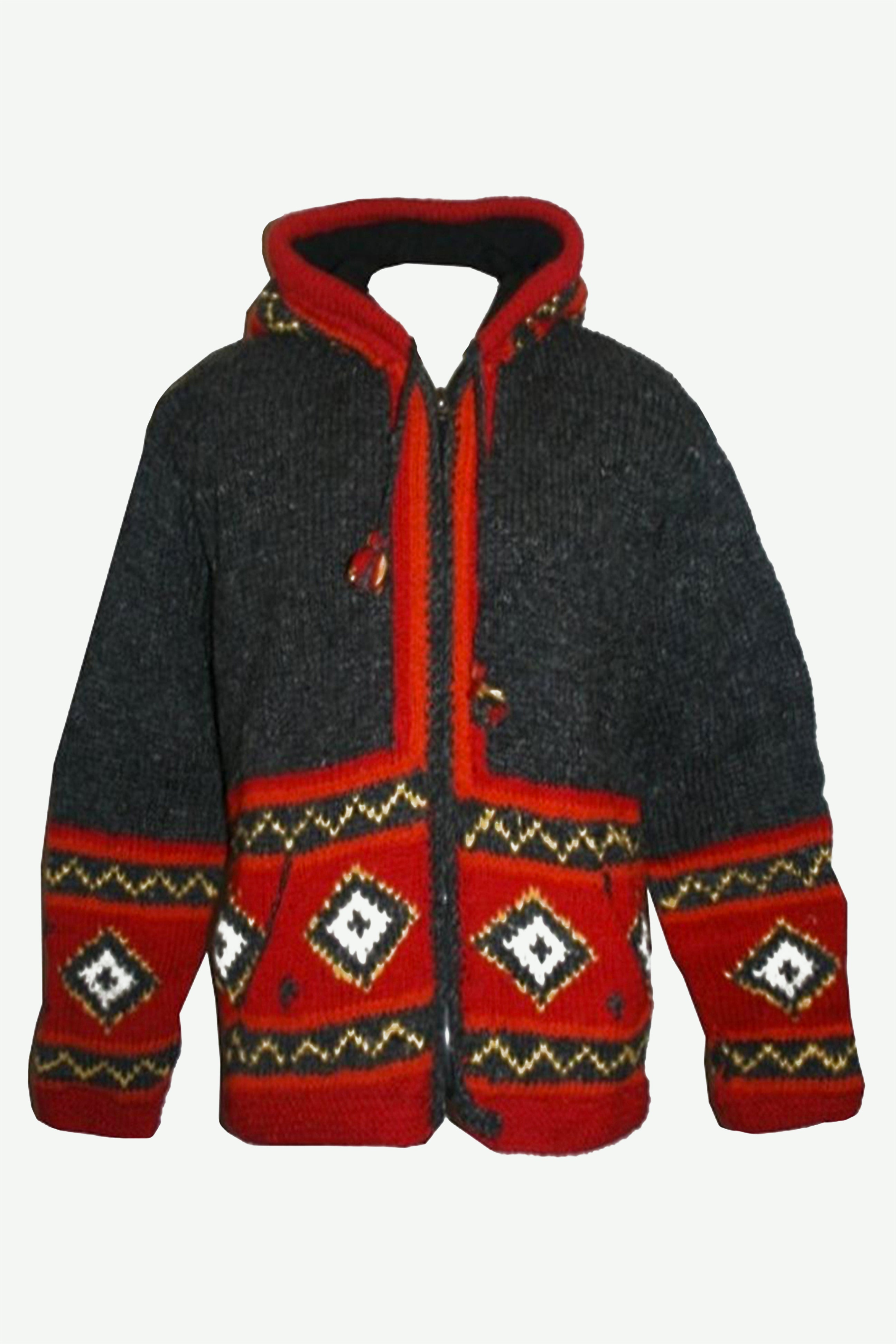leven spiraal supermarkt WJ 14 Wool Fleece Lined Cardigan Sweater Elf Hoodie Nepal – Agan Traders