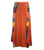 Long Gypsy Patch Rib Cotton Bohemian Wrapper Skirt - Agan Traders, Rust