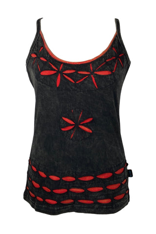 WTP 0049 Nepal Hand Crafted Knit Tank Camis - Agan Traders, Black