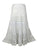 1701 SKT Boho Gothic Tiered Lace Net Waistband Long Flared Cotton Skirt Maxi - Agan Traders, White