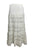 21494 SKT Cotton Full Heavy Lace Tiered Lined Long Broom Skirt - Agan Traders, White