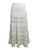 1701 SKT Boho Gothic Tiered Lace Net Waistband Long Flared Cotton Skirt Maxi - Agan Traders, White