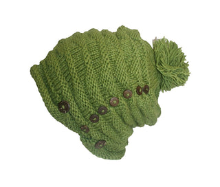 1414 Lamb's Wool Fashion Knit Fleece Hat  - Agan Traders, Hat Lime