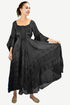 405 DR Rich Medieval Embroidered Handkerchief Flared Corset Dress Gown